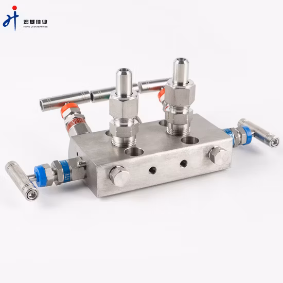 Hongji Stainless Steel 5 Valves Manifolds Rosemount Type Integral Manifolds