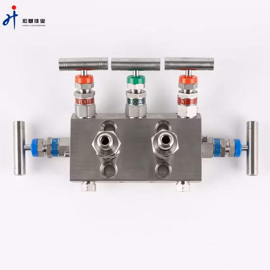 Hongji Stainless Steel 5 Valves Manifolds Rosemount Type Integral Manifolds