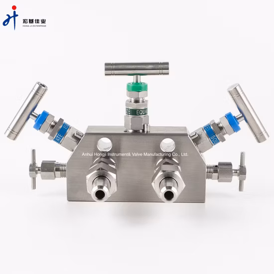 Rosemount 305 Specialized Stainless Steel Inline Three-Valve Manifold, Made of 316 Ss.